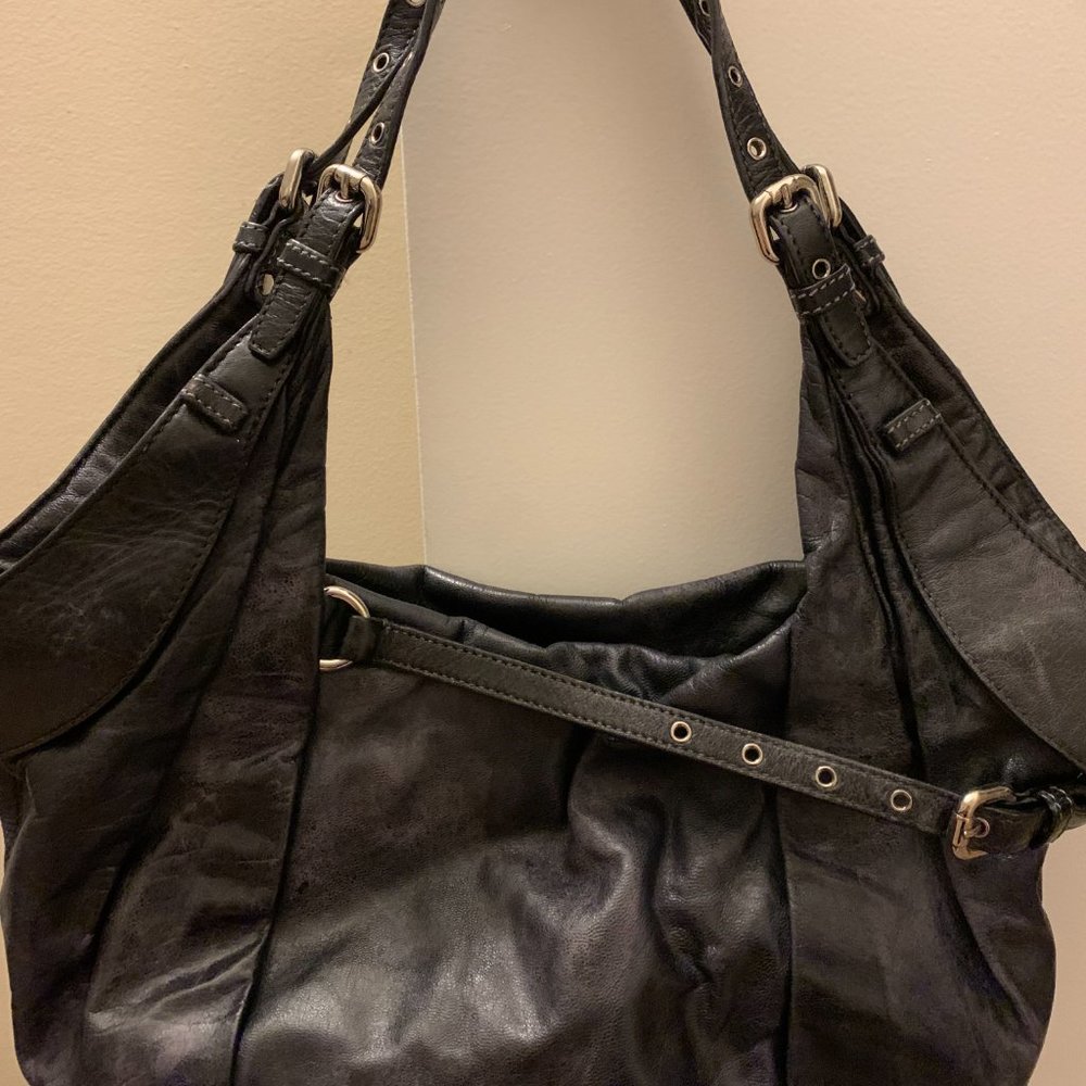 Kooba Medium/Large Handbag Black Leather VGUC
